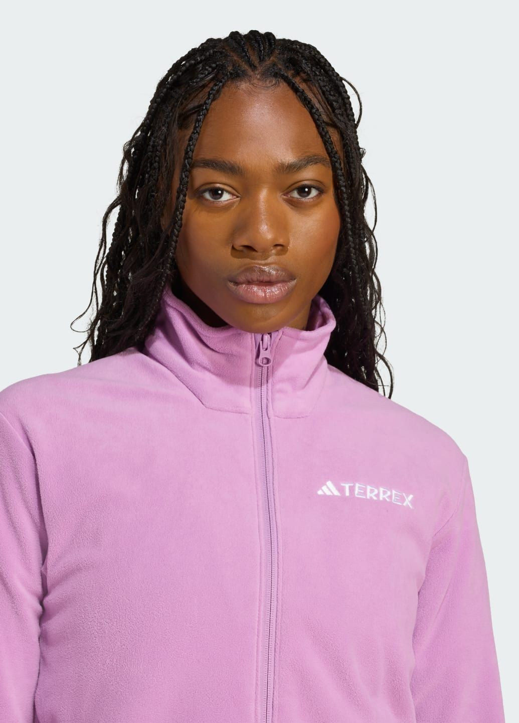 Фиолетовая демисезонная флисовая куртка multi essentials full-zip adidas