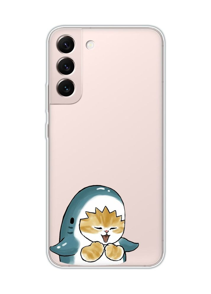 Прозрачный чехол на Samsung Galaxy S22:: Котёнок Акула (принт 376) Creative (355407880)