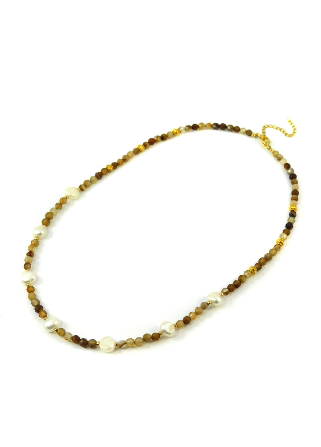 Ожерелье "Млада" Агат, Жемчуг Fursa fashion (322444526)