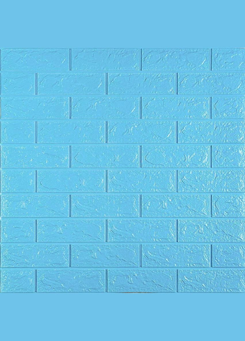3D панель самоклеящийся кирпич Голубой 700х770х5мм 005-5 (3DPanda-0297) Sticker Wall (323155358)
