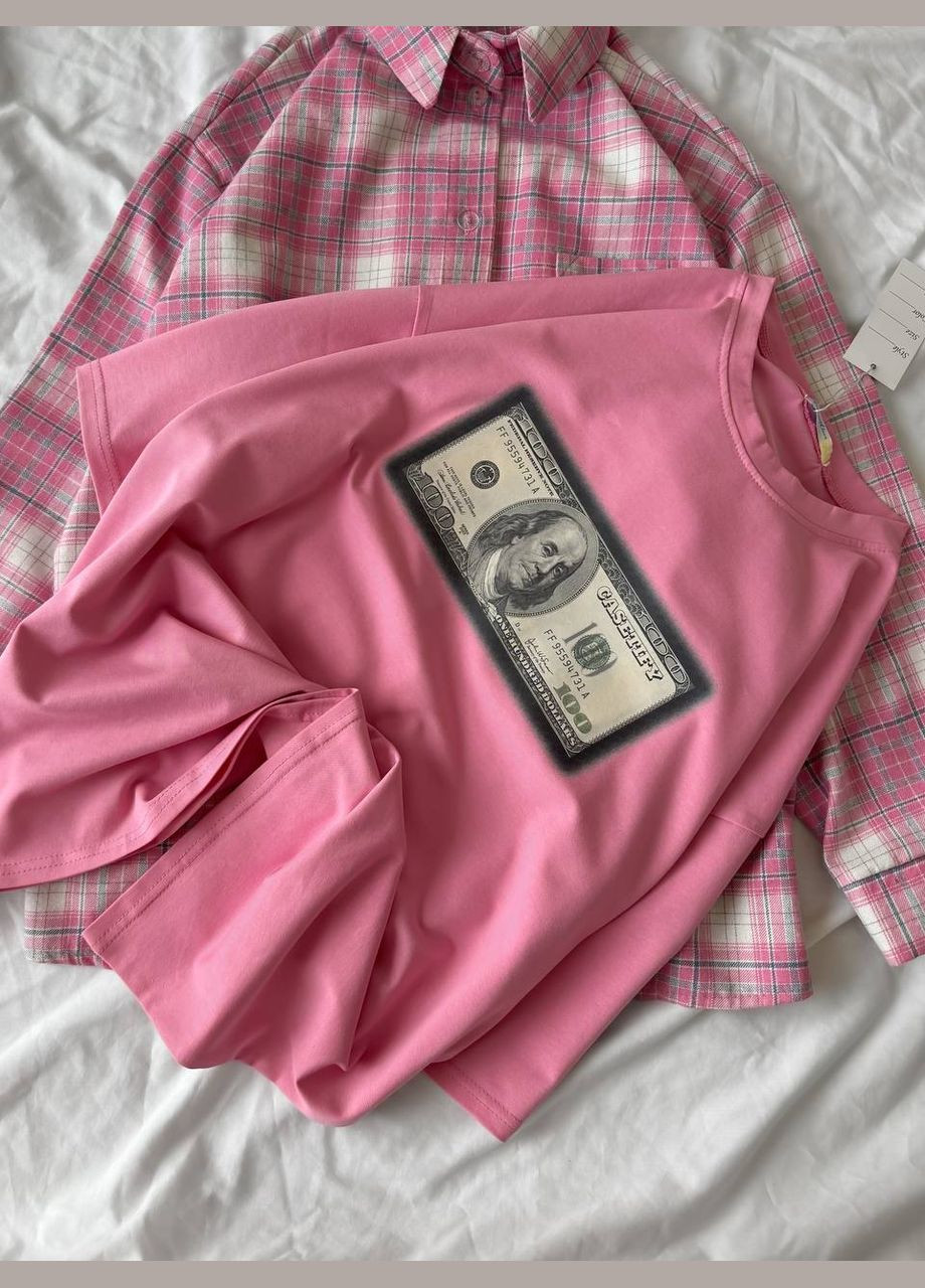 Женская футболка свободного кроя с интересным рисунком Adelante - (323436325)