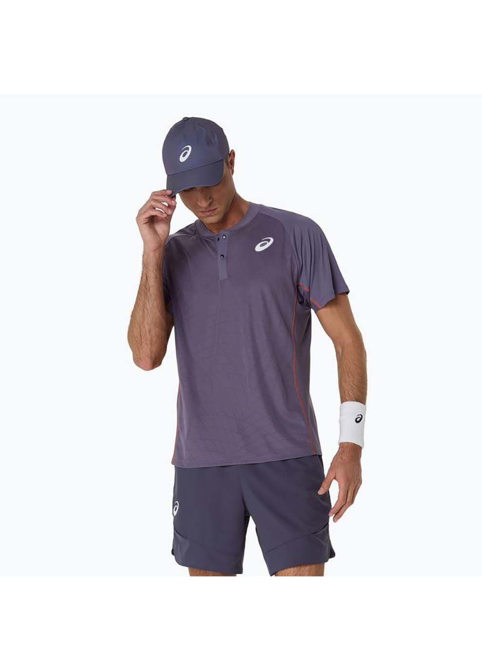 Фиолетовая футболка-мужское поло match actibreeze polo-shirt фиолетовый для мужчин Asics