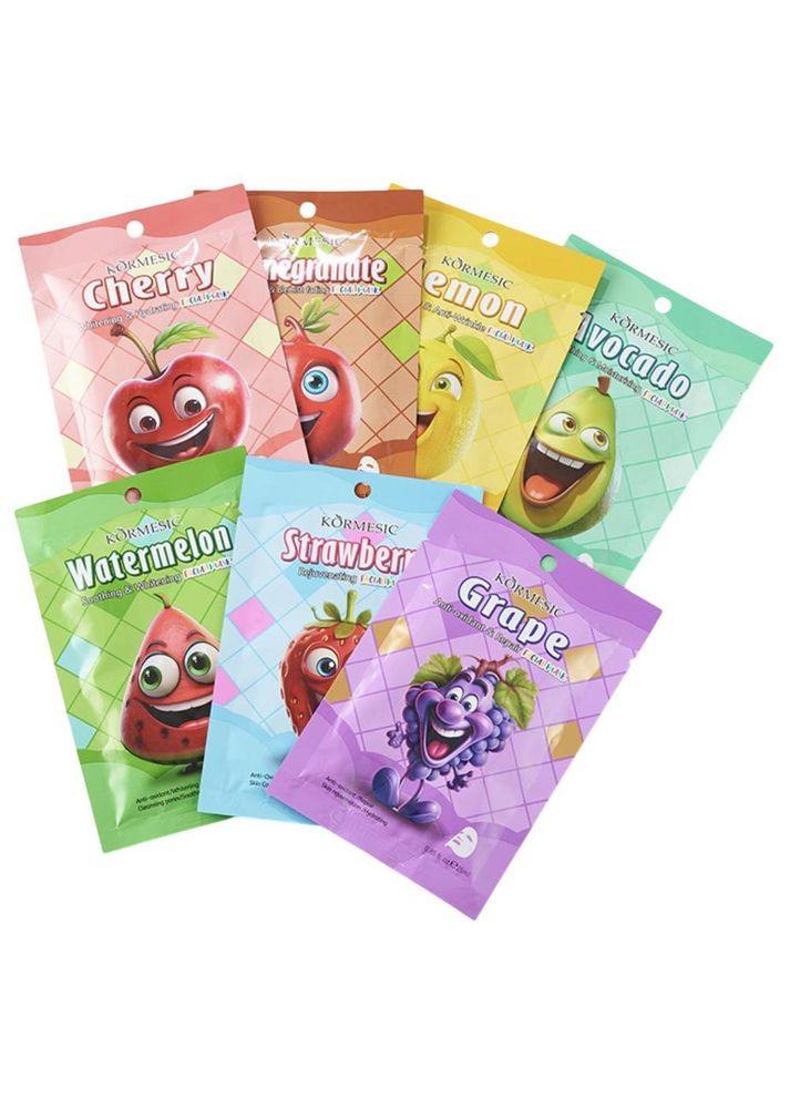 Набор тканевых фруктовых масок KORMESIC 7 шт х 25 мл Xue Lan Hua (335868371)