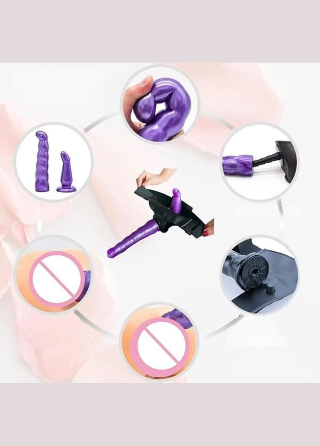 Подвійний страпон G-Strap No Brand (322199403)