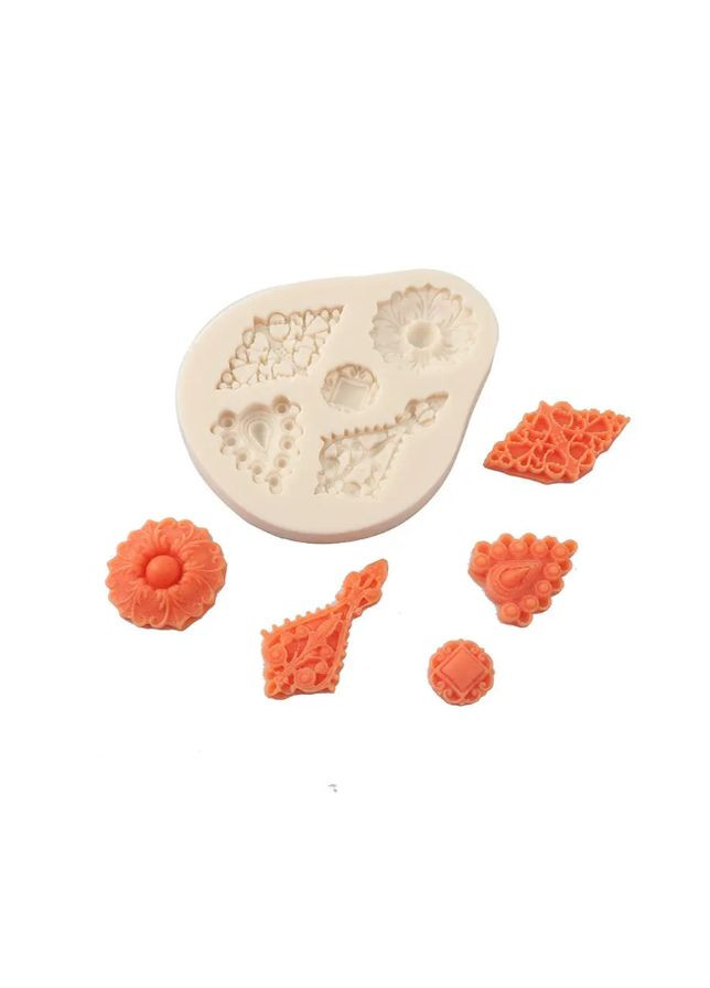 Силіконова форма Абстракція 72 на 86 мм сірий Jannet молди (357205581)