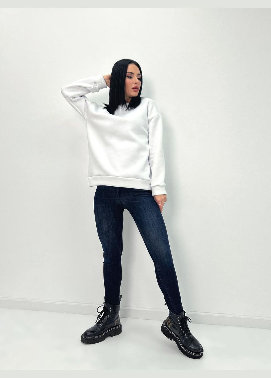 Белый демисезонный женский теплый батник Fashion Girl