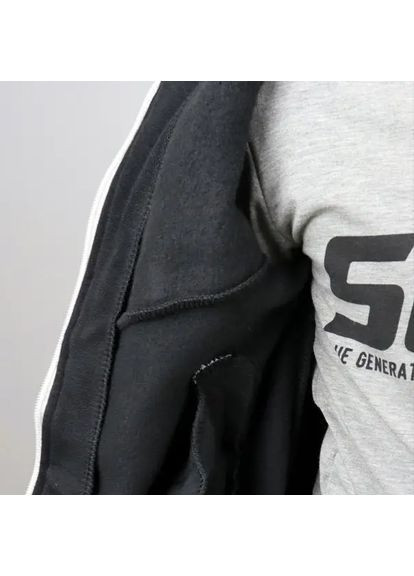 Черный зимний детский зимний костюм-тройка для мальчика из тринитки на флисе Kids