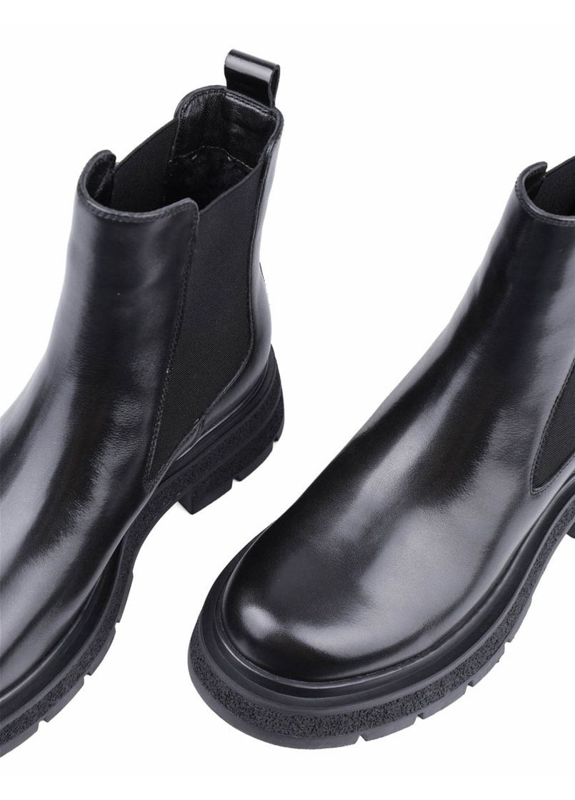 Жіночі Черевики AT0340M-3-3041 ОЗ-24-25 Чорний Шкіра Attizzare (368527432)