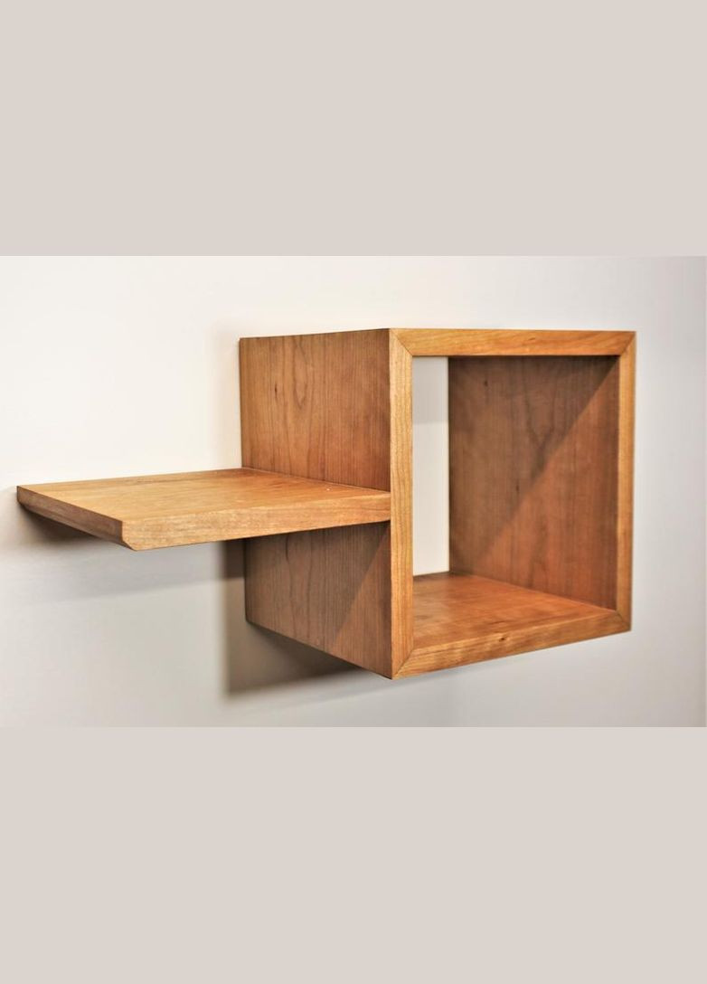 Настенная полка из дерева Тьюринг 1 ваниль (НСП-104102) No Brand (328081956)