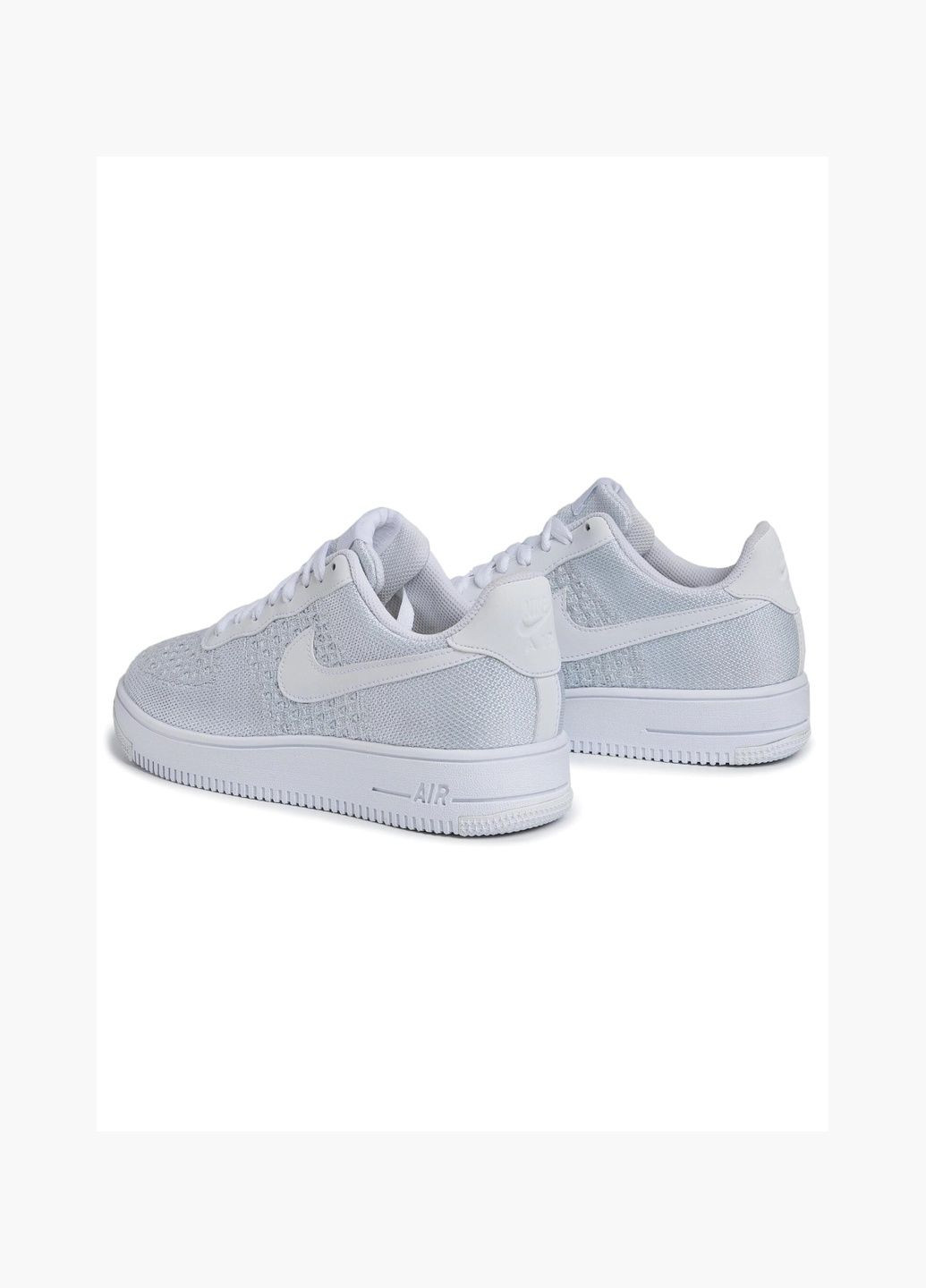 Білі кросівки чоловічі air force 1 low flyknit triple white av3042-100 Nike