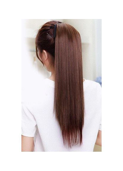 Шиньон коричневый прямой хвост на ленте No Brand (355802330)