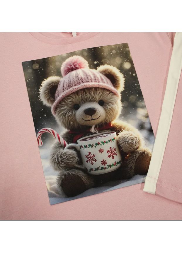 Нашивка тканевая "Мишка с чашкой" (8453) No Brand (363319992)