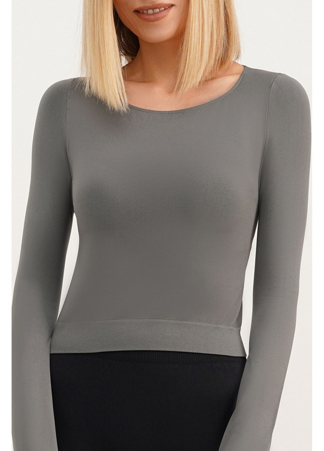 Топ безшовний з довгими рукавами CROP TOP Giulia — 354778051