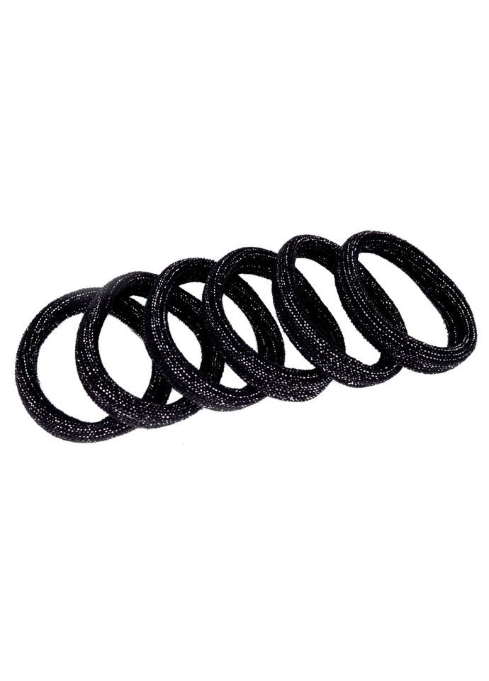 Резинки для волос Черная с блеском-2 0307-1113-2, 50 шт La-beauty (366974654)