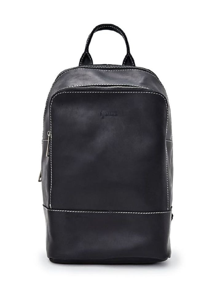 Женский черный кожаный рюкзак RA-2008-3md среднего размера TARWA (329151497)