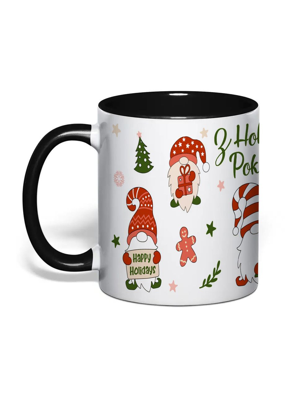 Чашка з друком "З Новим роком!" №3 330 мл (колір чорний) (34701) No Brand (370569364)