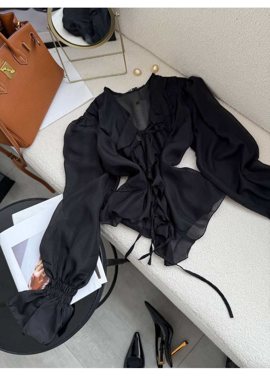 Жіноча шифонова блуза з рюшами Україна (352193386)