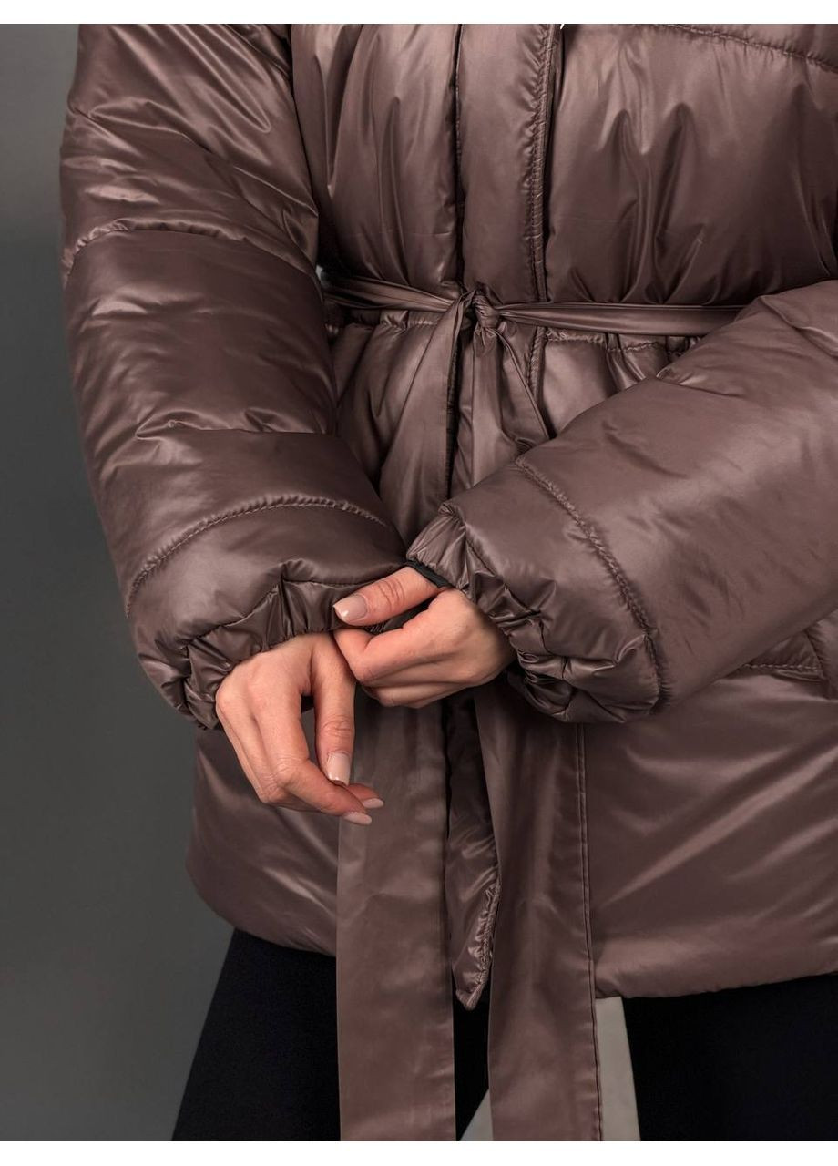 Світло-коричнева зимня жіноча зимова тепла куртка Avanti