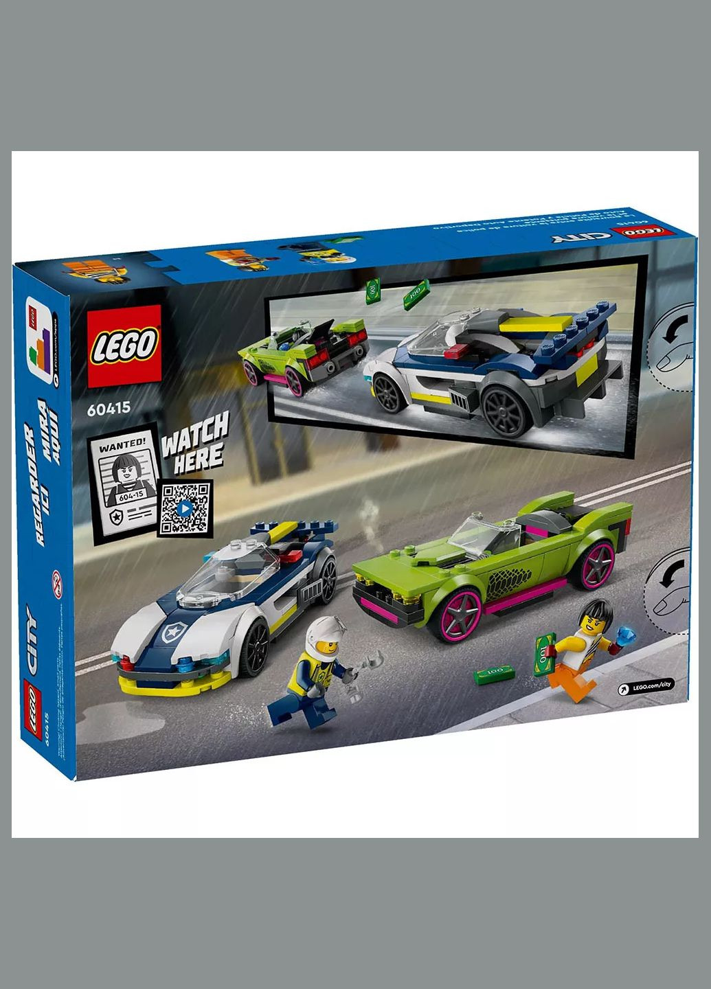 Конструктор City Переслідування маслкара на поліцейському автомобілі (60415) Lego (333253101)