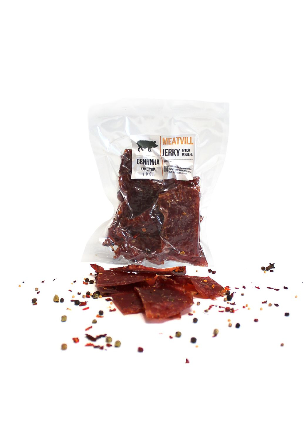 Джерки свинина классическая вакуум 100г Meatvill (322457358)