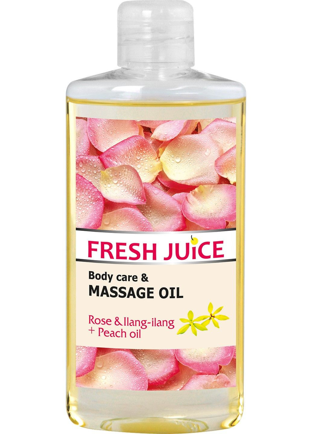 Олія для догляду та масажу тіла Rose&Ilang-Ilang+Peach oil 150 мл Fresh Juice (283017533)