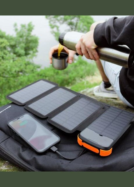Зовнішній акумулятор із сонячною панеллю EXTREM 20000 mAh solar folding 2 lights MI20K Mibrand (279555081)