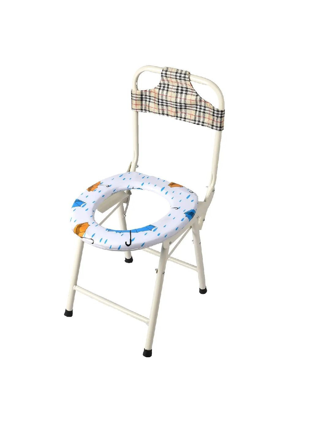 Стілець туалет нерегульований портативний складна конструкція з протиковзкими накладками на ніжках 40х35х75 см (477723-Prob) Unbranded (299469816)