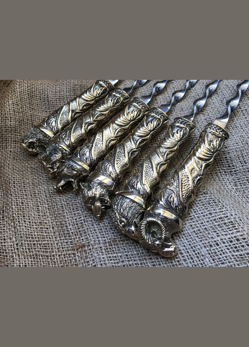 Набор шампуров Люкс в кожаном колчане Nb ArtЗвери 6 предметов 47330074 NB Art (346531279)