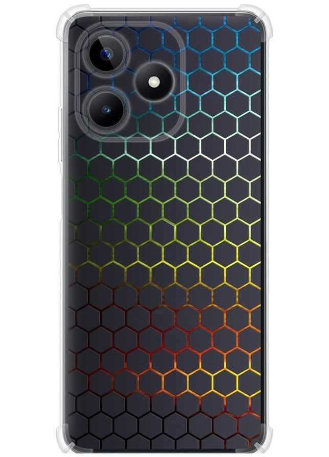 Силіконовий протиударний с посиленими кутами чохол 'Соти, які переливаються ' для Endorphone Realme Note 50 (330612506)