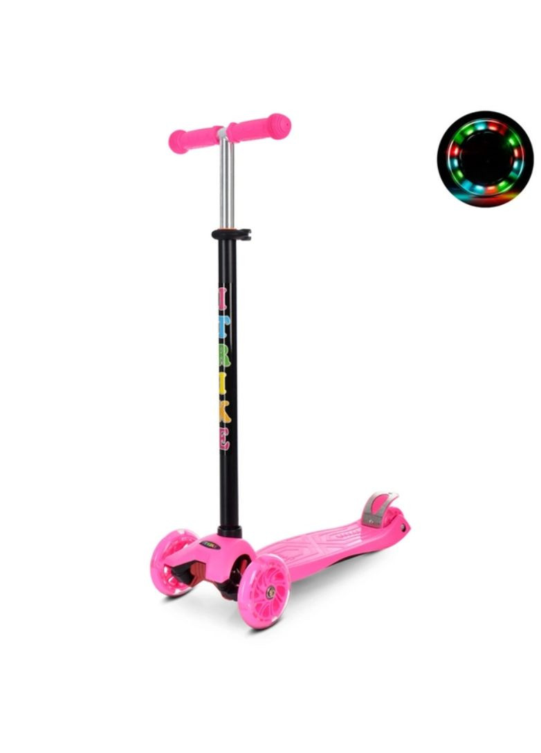 Самокат триколісний MAXI з підсвічуванням коліс Рожевий (JR 3003-P1) iTrike (301422000)