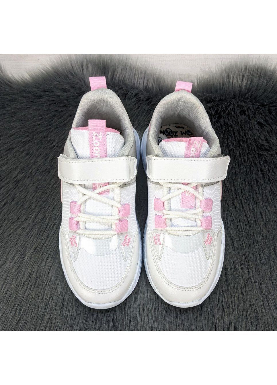 Белые демисезонные кроссовки детские для девочки Zoom