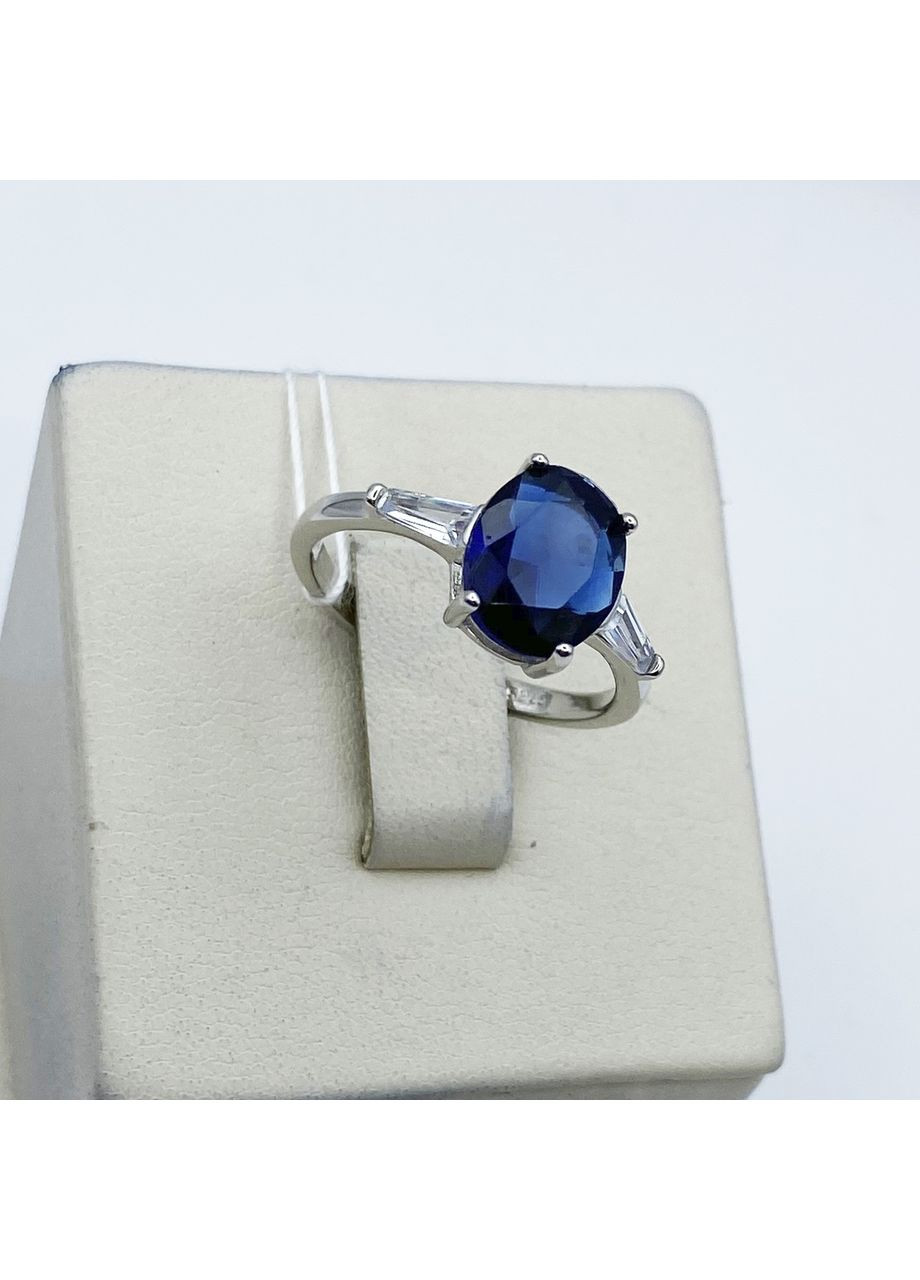 Каблучка срібна з сапфіром 17,5 2,18 г No Brand (370142549)