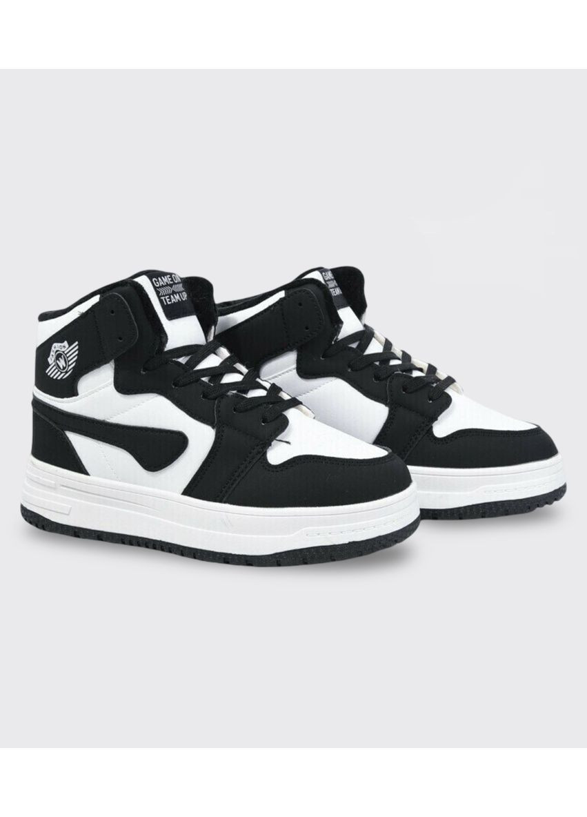 Цветные осенние ботинки подростковые утепленные черно-белые (t9080-6) 38 BBT