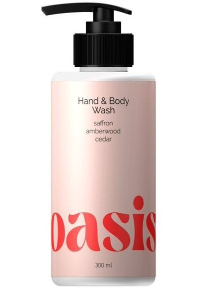 Парфюмерный гель для душа "Saffron Amberwood Cedar" Hand&Body Wash 300ml (1400477-23830721) Oasis (368603943)