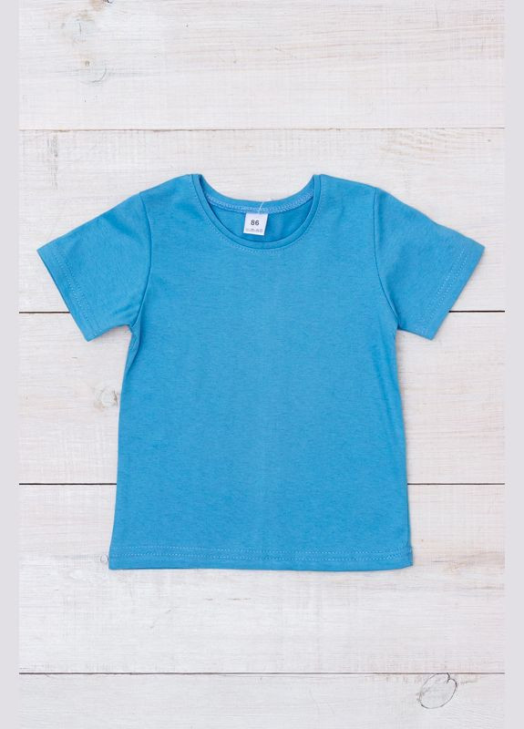 Блакитна літня футболка дитяча (p-9915) Носи своє