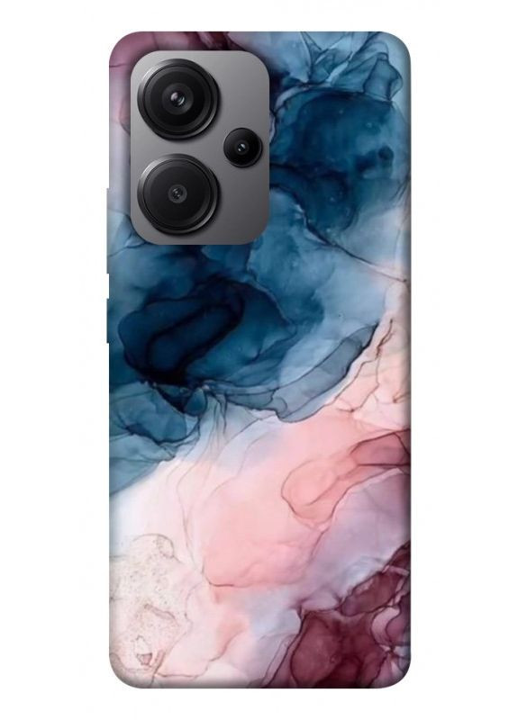Чохол з принтом для Xiaomi Redmi Note 13 Pro+ для Сяомі ксіомі редмі ноте 13 про+ плюс Рожево-блакитні розводи No Brand (338613956)