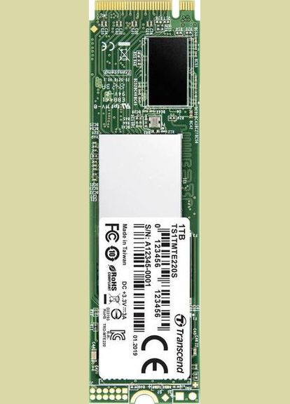 SSD накопичувач MTE220S 1TB PCIe 3.0 x4 M.2 TLC (TS1TMTE220S) Transcend (278365922)