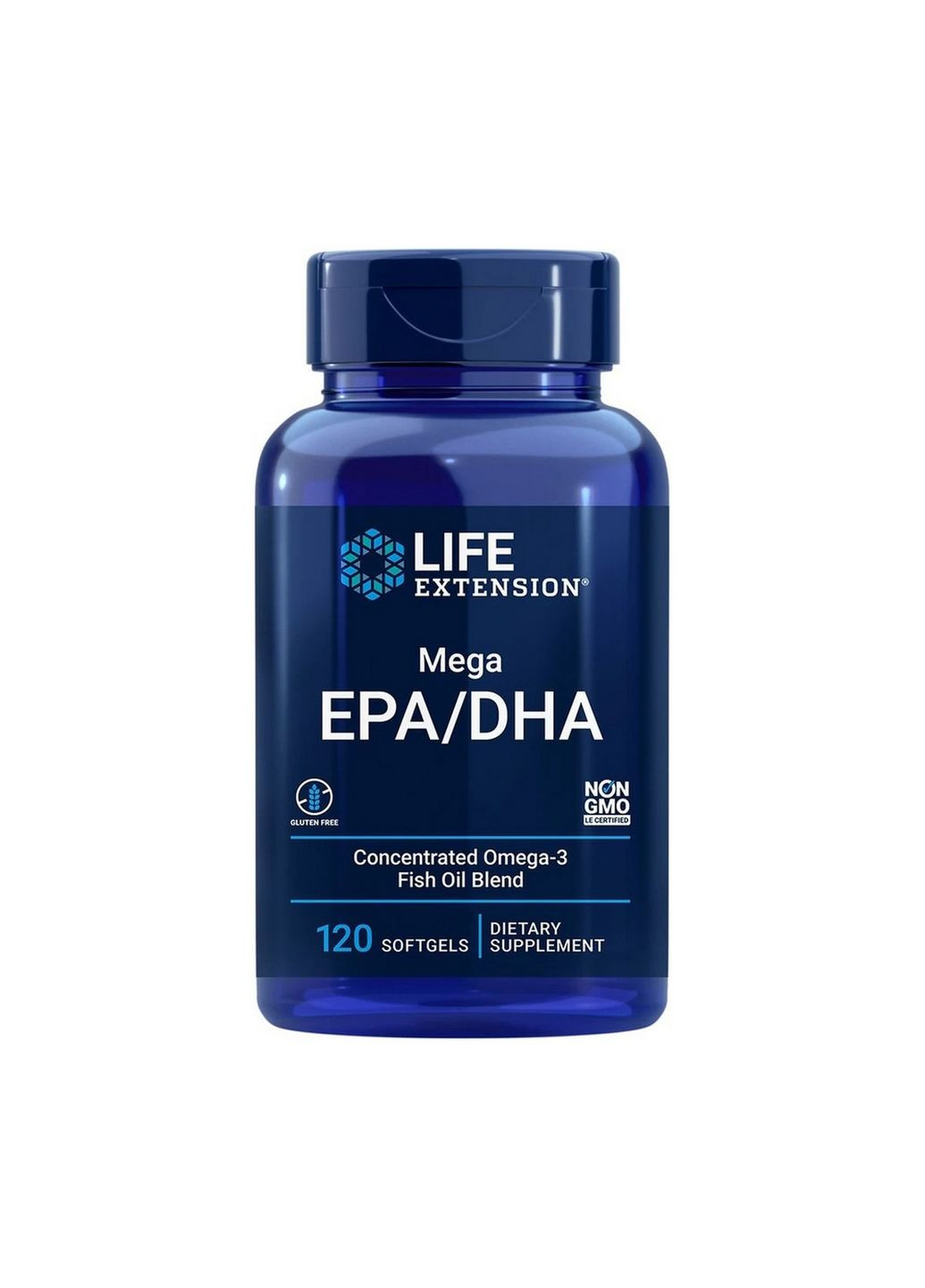 Жирные кислоты Mega EPA/DHA, 120 капсул Life Extension (293476960)