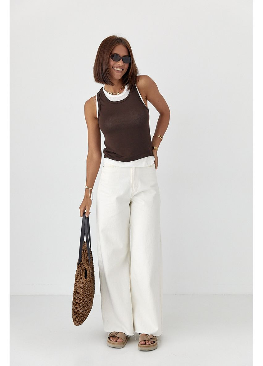 Трикотажна двошарова майка Lurex — 370379973