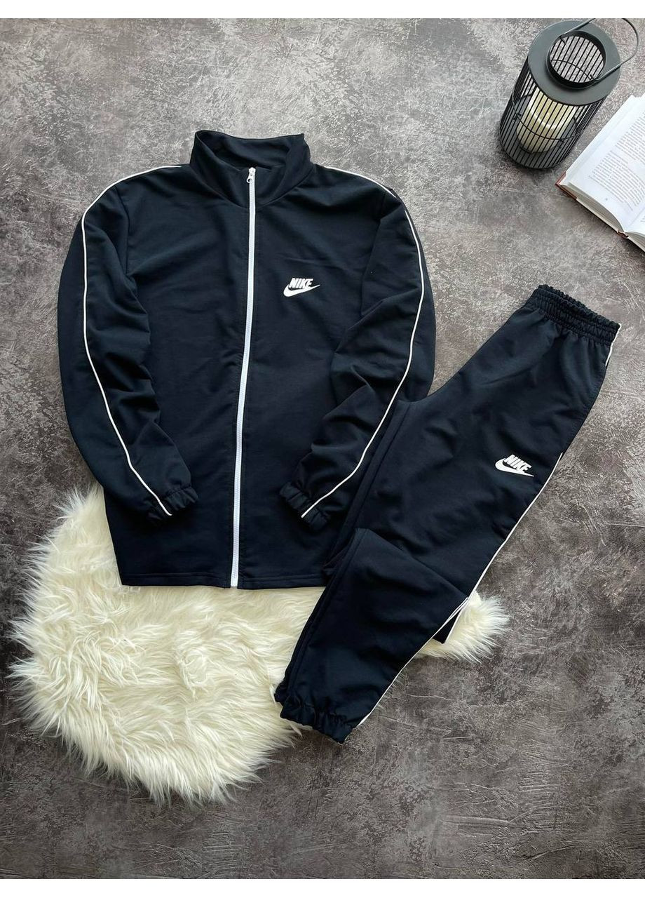 Черный демисезонный костюм турция,котон,с нашивкой,штаны и кофта,nike Україна