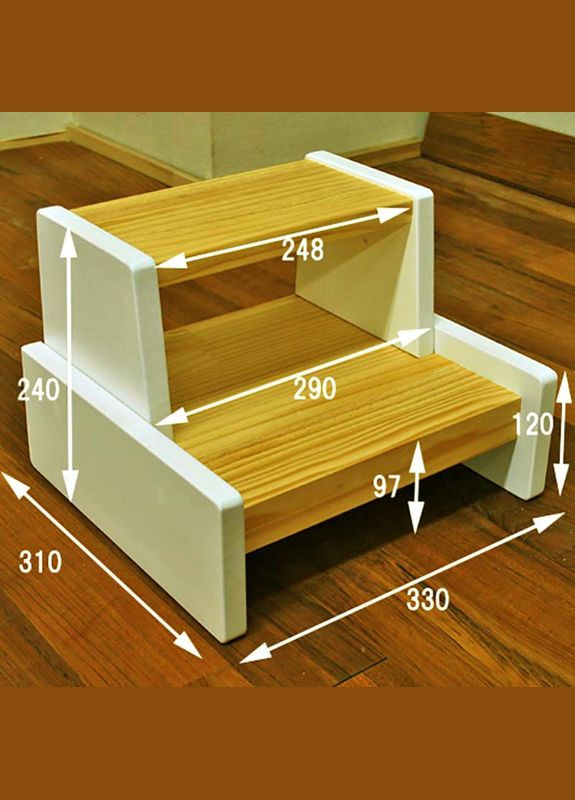 Лавка-сходинка з дерева Стімбот зефір-каррі (ССТ-00502003) No Brand (327847051)