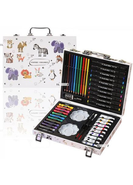 Набір для малювання та творчості Inspire Children У валізі 48шт (MA001) Art Set Wood (365590854)