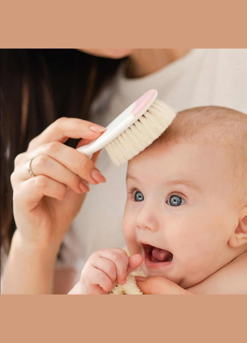 Щетка натуральная и расческа 0-12 месяцев, голубая Chicco (293967997)