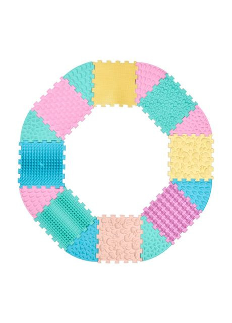 Масажний килимок Пазли 8 елементів + 8 секторів пастель (4820264131373) Ortek (370967384)