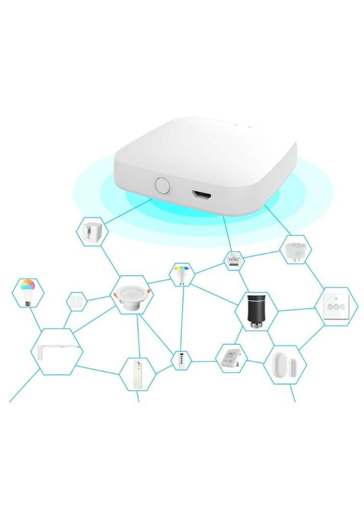 Мультишлюз для розумного будинку MHUB-WQ-MS підтримка протоколів ZigBee | Wi-Fi | Bluetooth MOES (367954232)