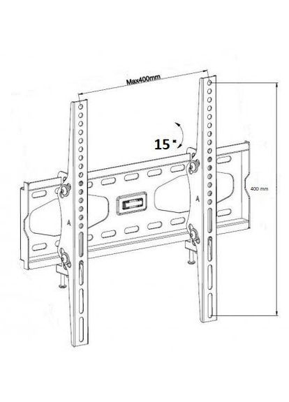 Кронштейн похилий для телевізора / ВЕСА 400/30кг) КБ-905ST Electriclight (371875990)