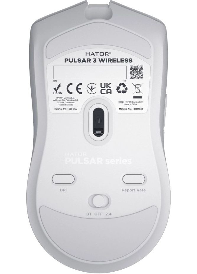 Мышь игровая Pulsar 3 Wireless White (HTM631) Hator (360420760)