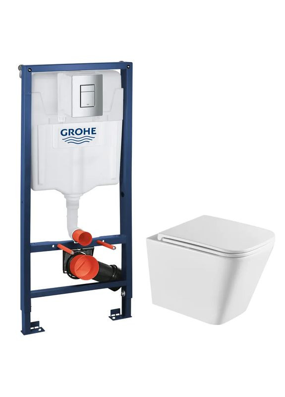 Комплект Set Унітаз QUADRO-0301-R + Інсталяція Rapid SL 38772001 (38772001QUADRO0301R) Grohe (369933446)