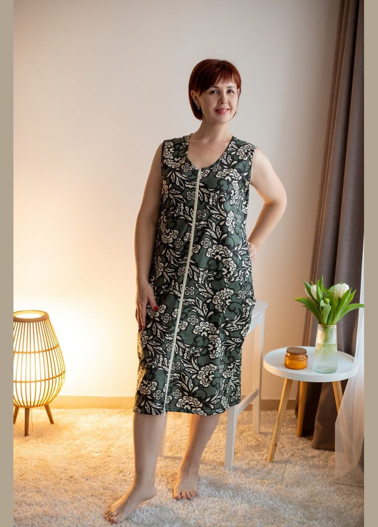 Халат женский 09-4133-36 сиреневый ветки Авекстекс (337093232)