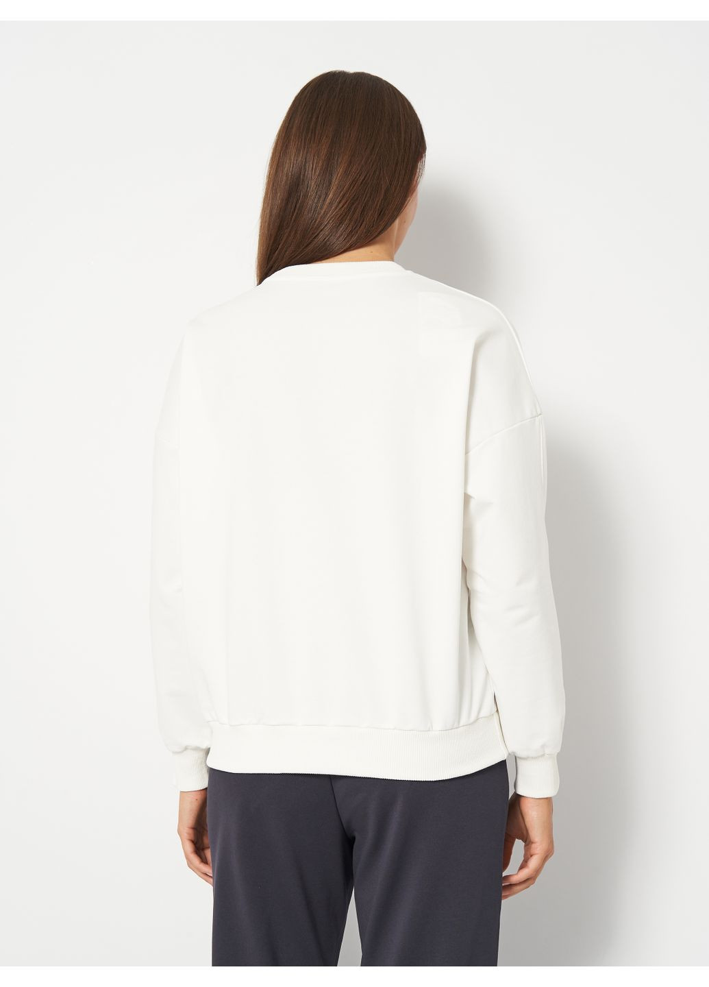 Молочний світшот оверсайз Malta однотонний без декору (348781586)